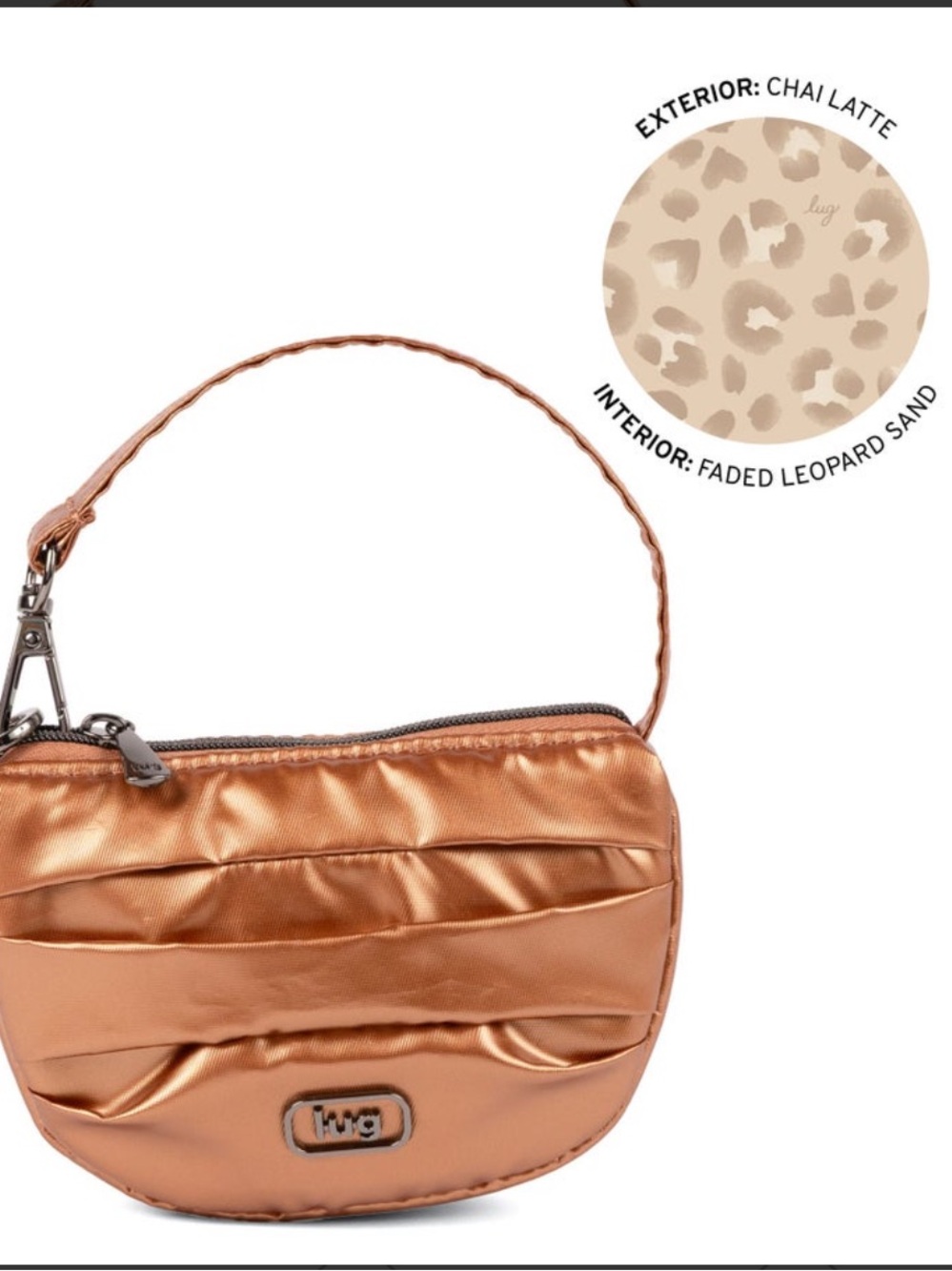 Lug Disco Pouch Metallic Chai